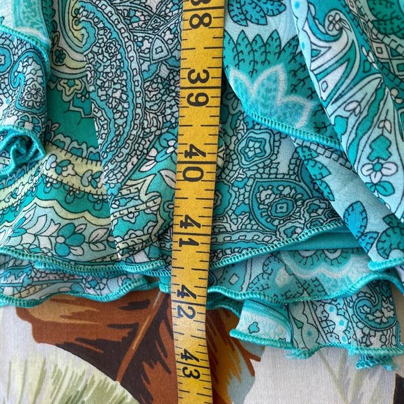 Patchwork paisley print chiffon dress, size 18 - Picture 7 of 7